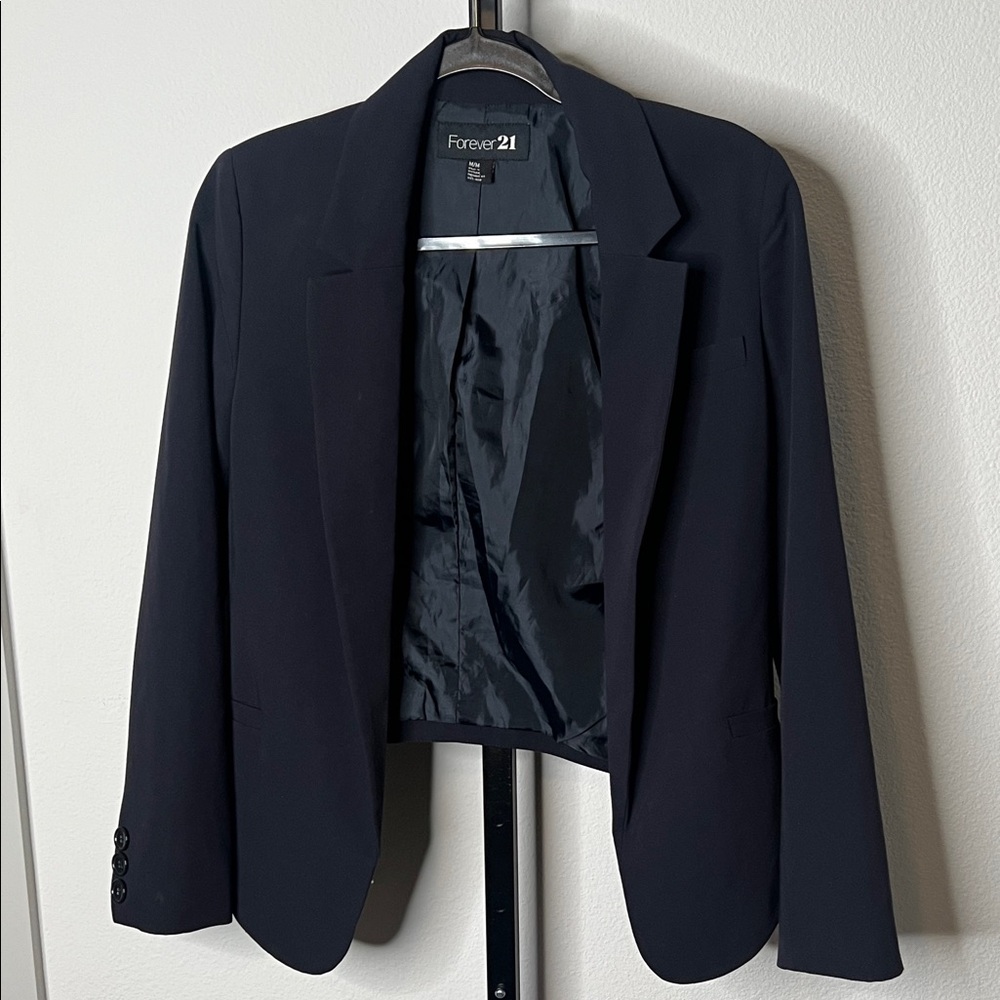 Forever 21 Classic Navy Suit Jacket